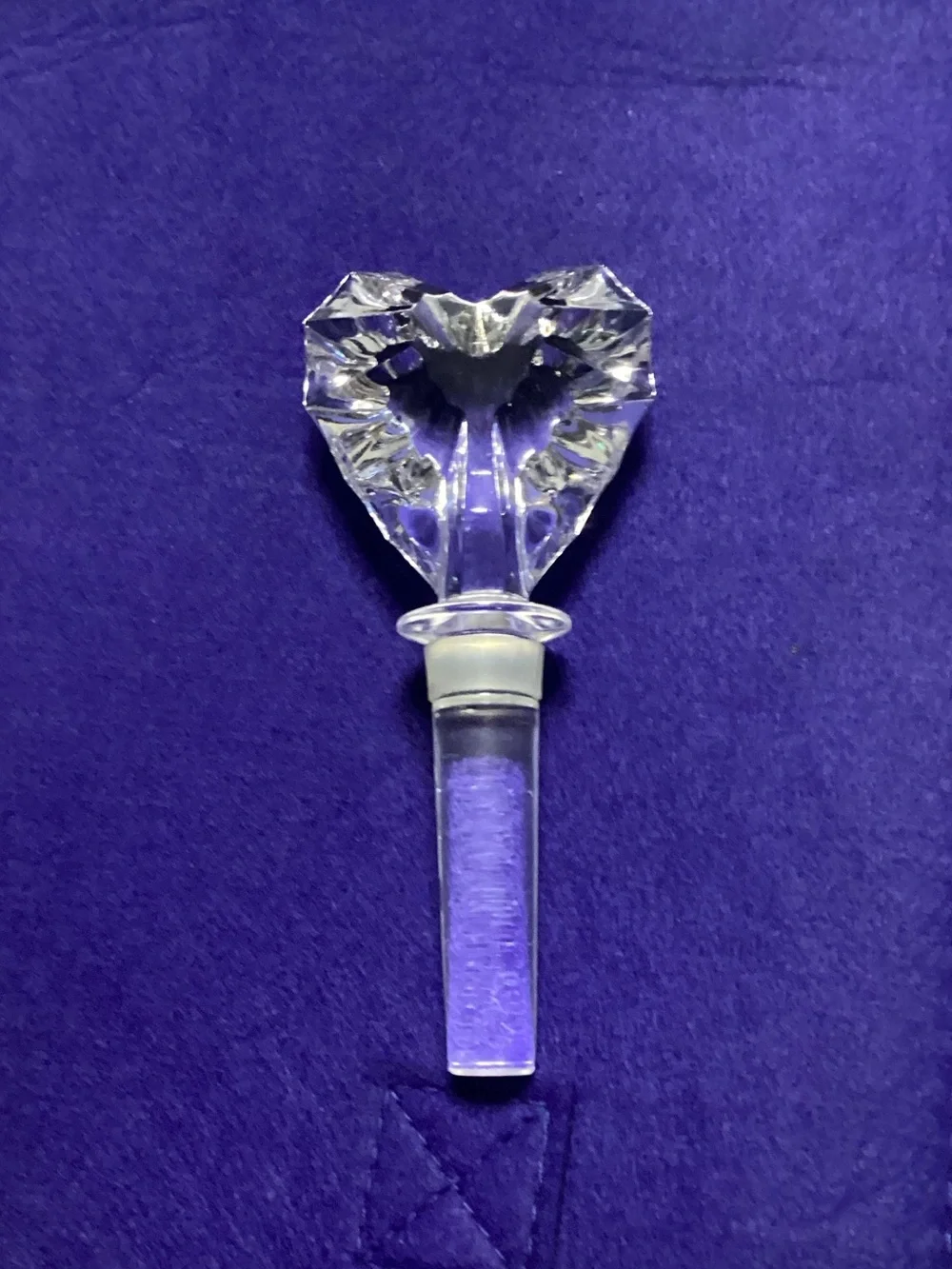 Vintage Mikasa Lead Crystal Heart Bottle Stopper - Never Used - Excellent Cond.